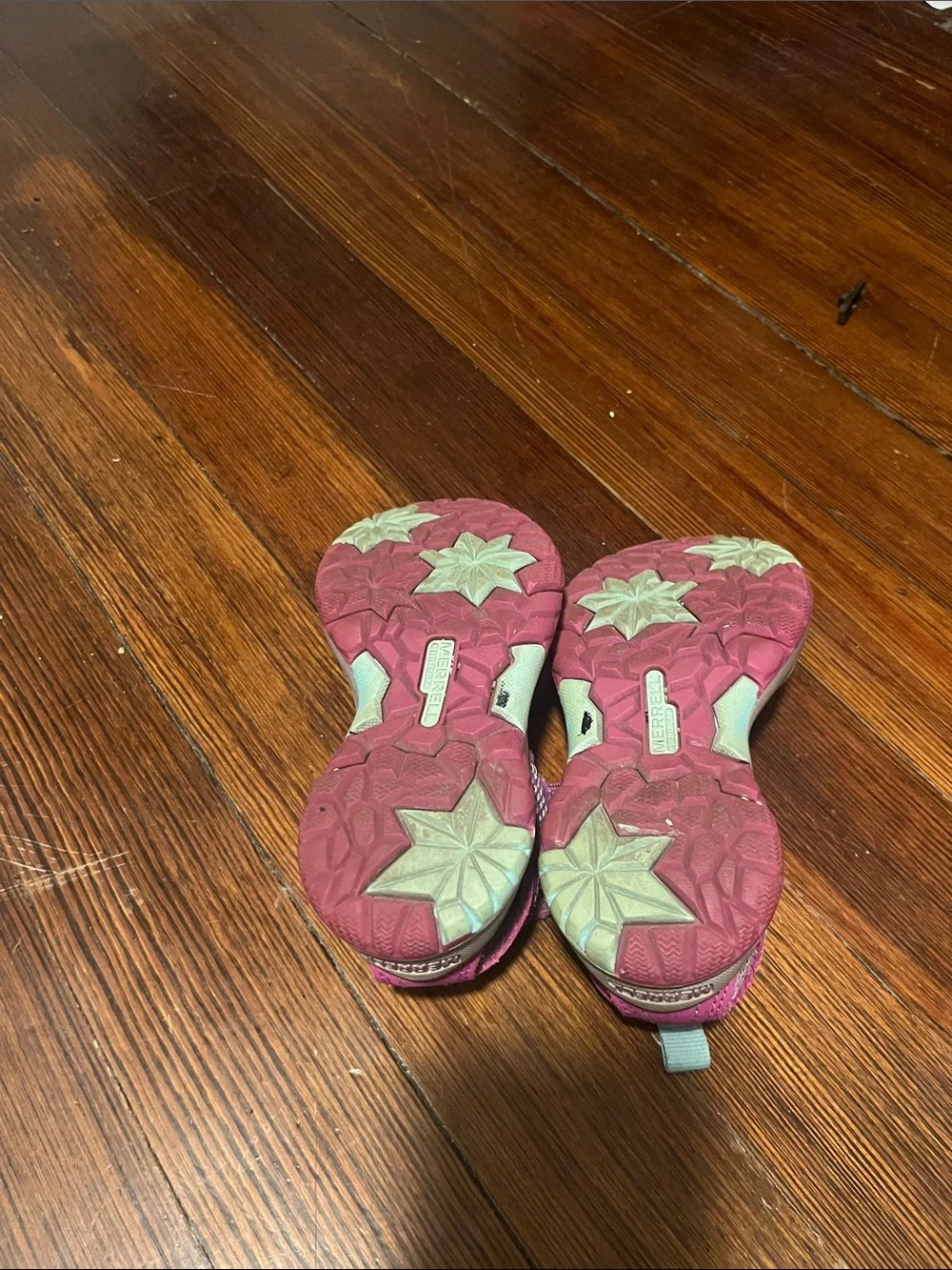 Merrell Kids Pink Mary-Jane Sport Sandals with Cream Soles